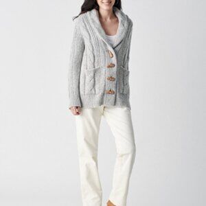 RARE NWT Faherty Winter Frost Cardigan XS Mountain Top GRAY ALPACA WOOL